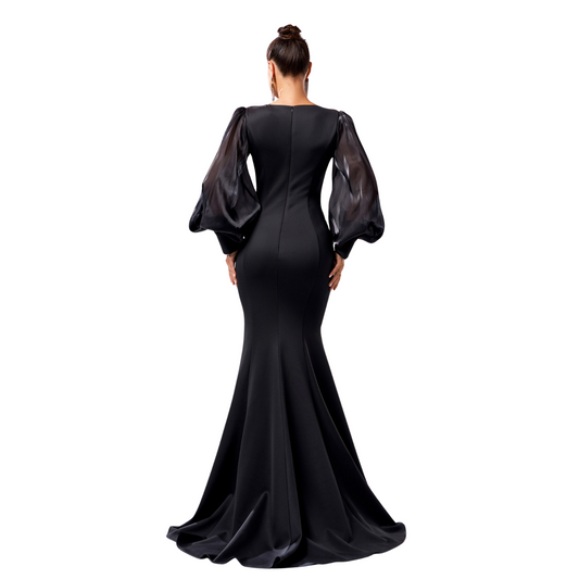 Applique Fishtail Gown